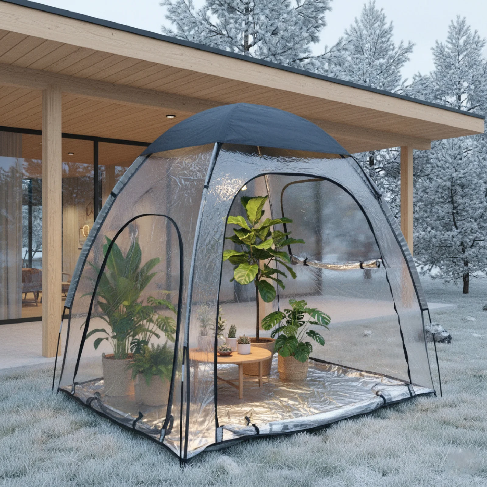

Transparent Portable Winter Plant Frost Protection Cover for Outdoor Easy Maintenance Movable Garden Care Plant Cultivation