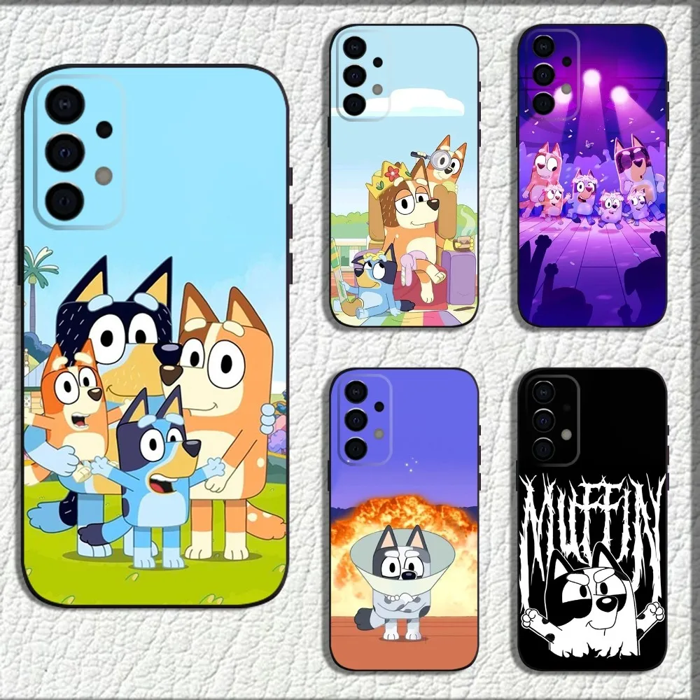 Anime Cartoon Blue-yS-B-Bingo Phone Case For Samsung Galaxy A13,A21s,A22,A31,A32,A52,A53,A71,A80,A91 Soft Black Shell