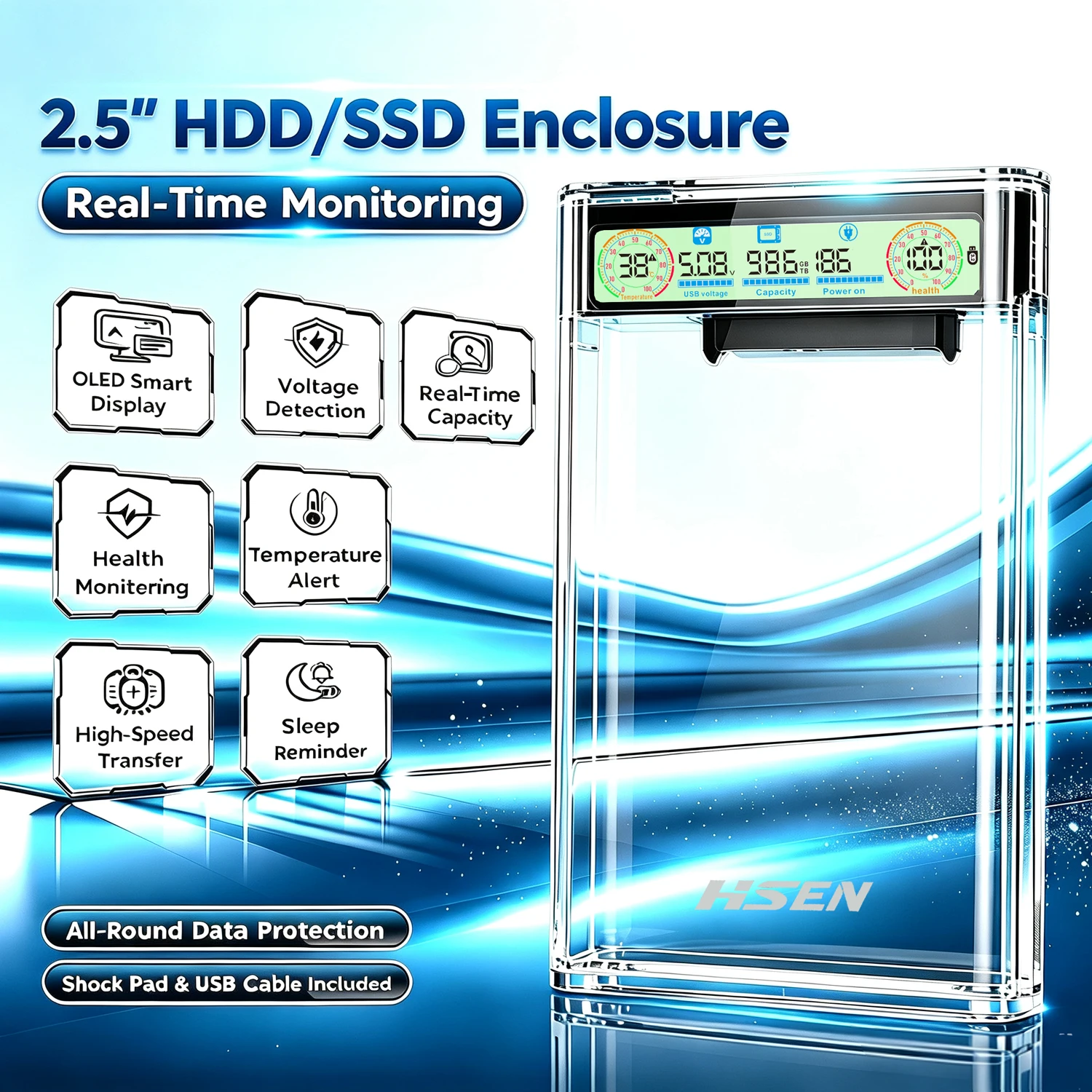 case-para-disco-rigido-sata-de-25-polegadas-com-display-inteligente-case-externo-usb-32-tipo-c-para-armazenamento-hdd-ssd-suporte-uasp-de-6gbps