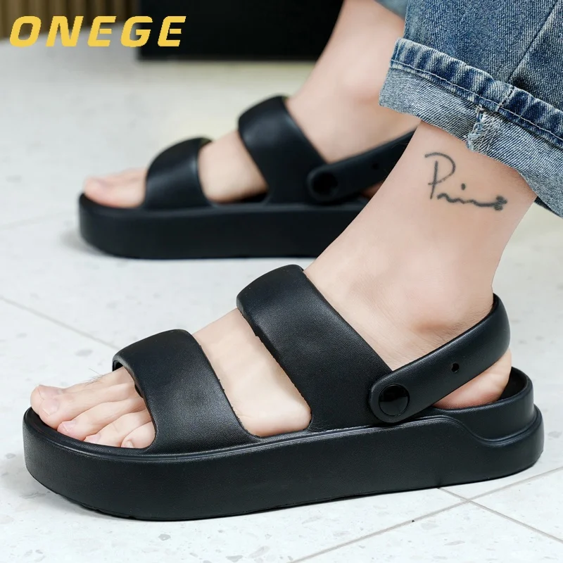 زوج من الصنادل الرجالية، ملابس خارجية رياضية عصرية جديدة قابلة للتنفس للرجال في الصيف، غير قابلة للانزلاق، مقاومة للاهتراء، نعل ناعم، أحذية شاطئ رائعة للقيادة #2