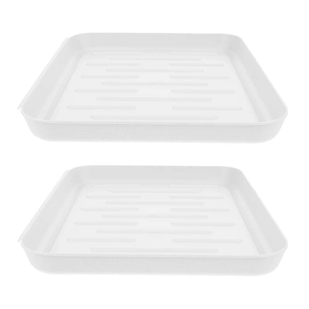 

2 Pcs Car Pallet Boot Holder for Entryway Mat Plastic Tray Small Shoe Boots Indoor Grey Mud Pan Entrance