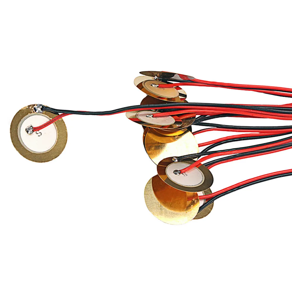 24Pcs Alloy Guitar Piezo Pickup Preamp Metal Copper Coil Line Patch for Acoustic Guitar Ukulele Mandolin Banjo Violin Studio - view 4