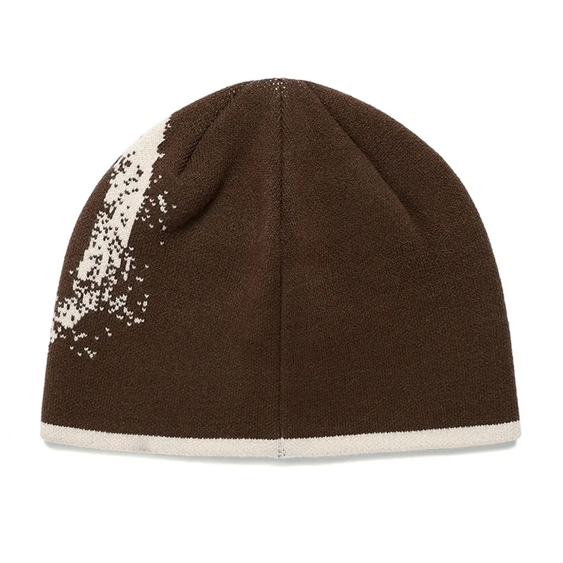 Women Beanie Korean Fashion Y2k Knitted Kawaii Hip Hop Harajuku Streetwear Wool Winter Pullover Jacquard Hat Unisex Accessories