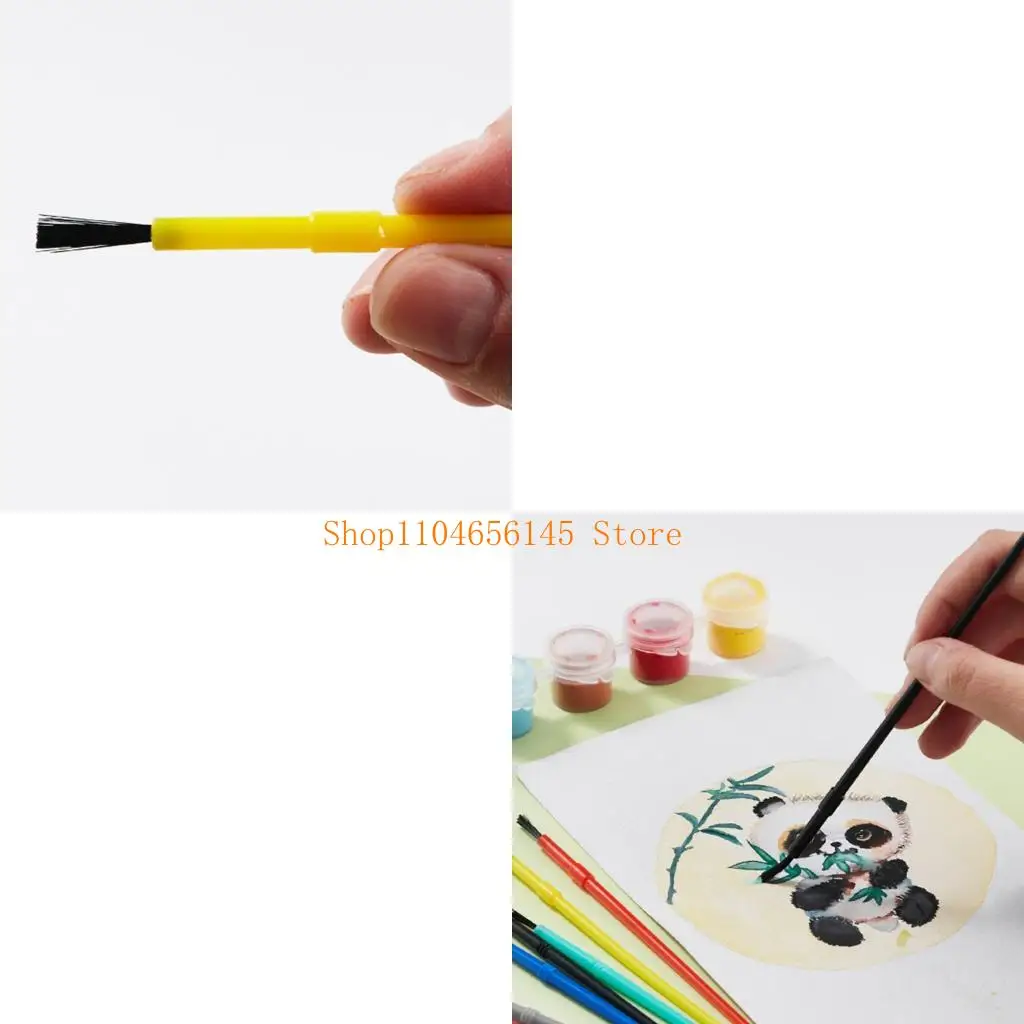 50 Pcs Small Watercolor Paint Brushes Set Nylon Hair Painting Brush Art Tool Drawing and Art Supplies For Projects