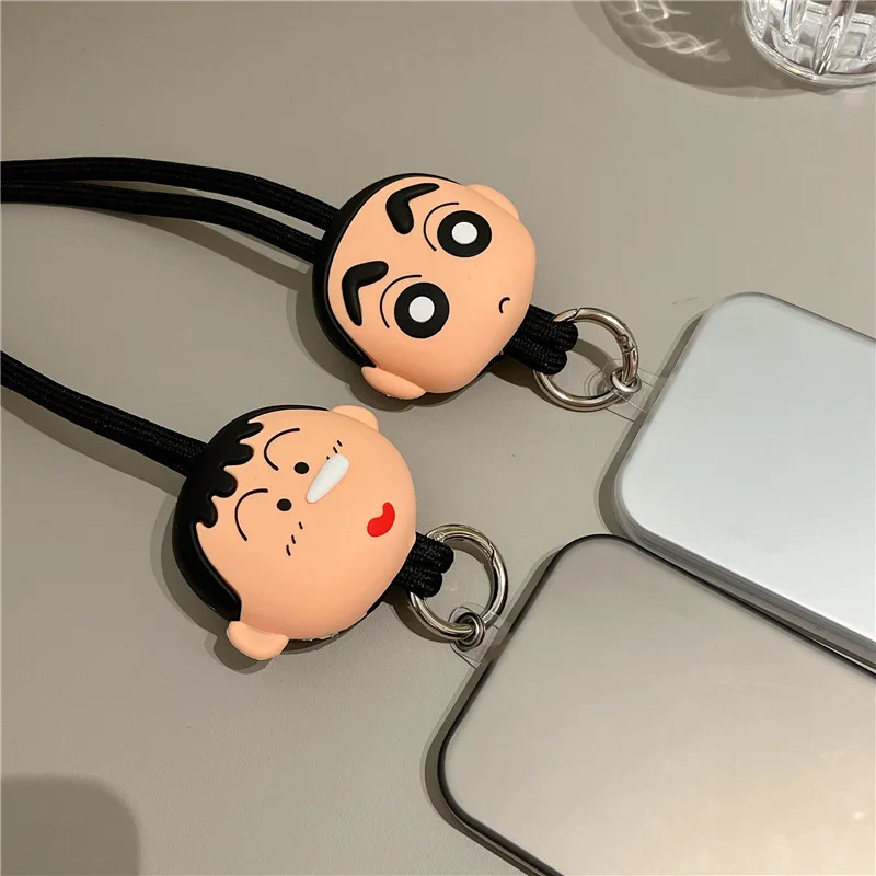 

Anime Crayon Shinchans Cartoon Phone Case Lanyard Figure Boochan Hanging Neck Rope Anti Drop Travel Anti Lost Phone Strap Gift
