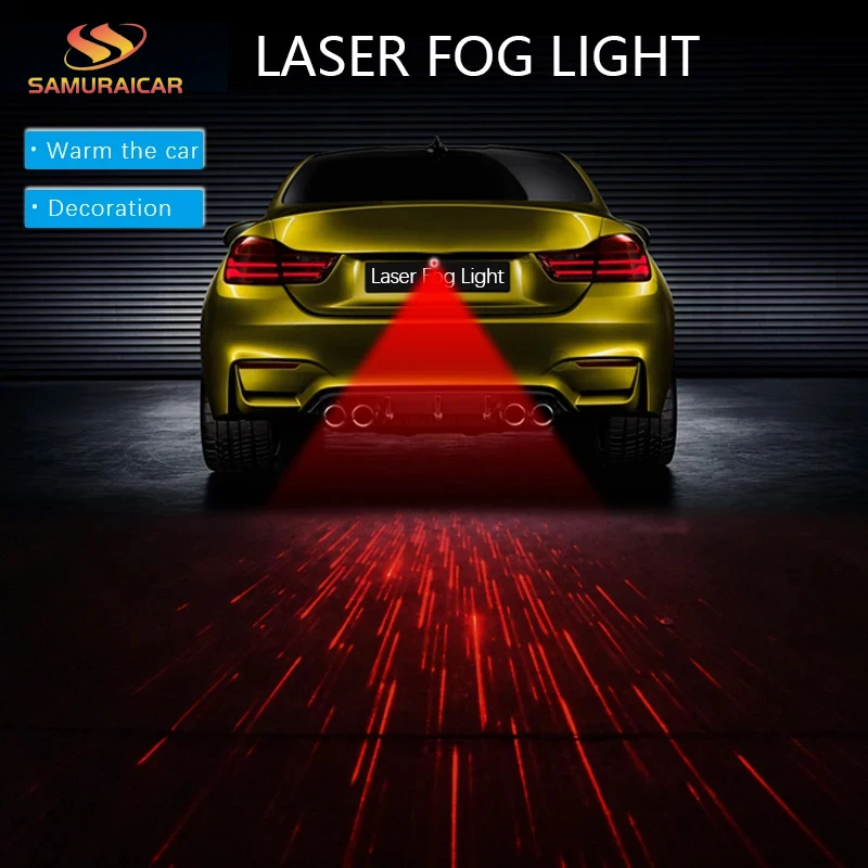 12V Auto LKW 24V Rücklaserlicht Warnleuchte Anti-Kollisions-Laser Rückfahrkollisionsvermeidung Nebelscheinwerfer Elektrofahrrad Motorrad