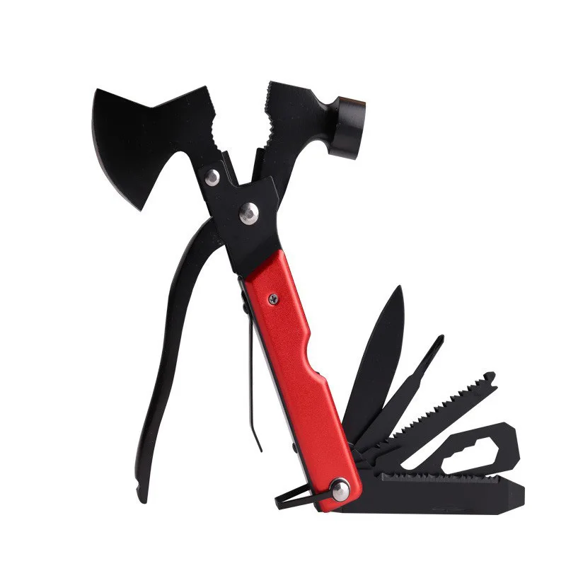 Outdoor camping portable foldable multifunctional axe, high-quality car emergency escape multi-purpose combination tool