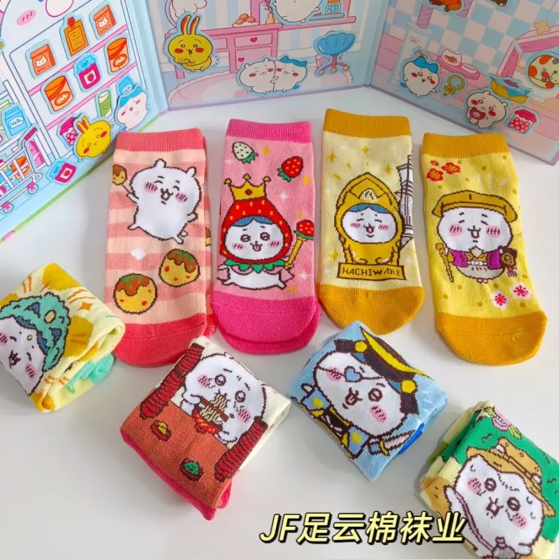 Chiikawa-Chaussettes en coton Anime pour femmes et filles, Chaussettes Kawaii, Dessin animé mignon, Doux, Confort coréen, Innovation, Cadeau pour enfants, Nouveau