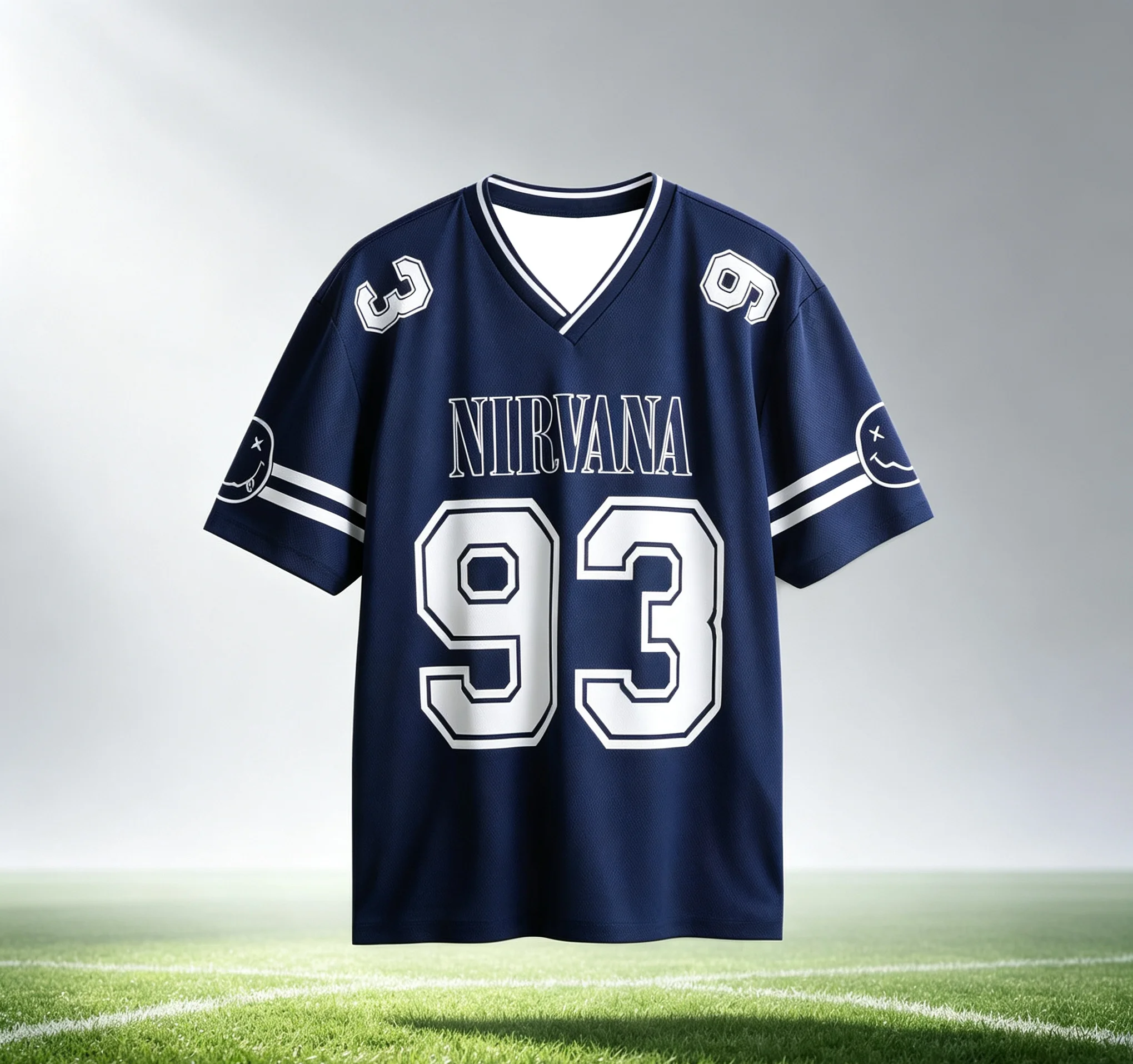 2026 Rock Band Nirvana Fußball-Trikot T-Shirt Herren Damen Sommer Sport-T-Shirt Atmungsaktiv Schnelltrocknend Streetwear Unisex