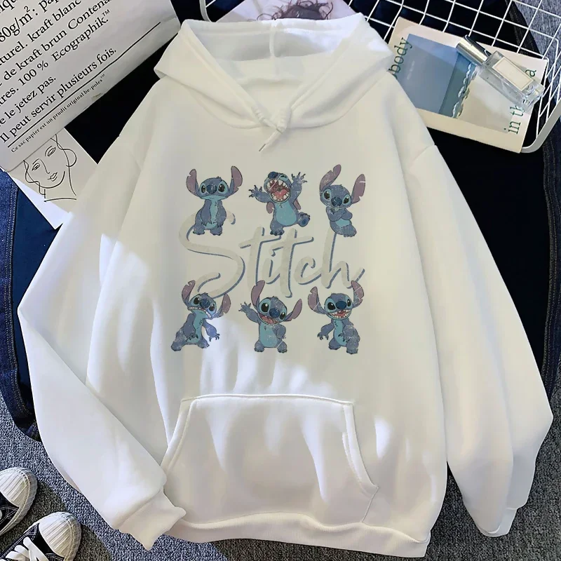 Sweat à capuche unisexe, motif Lilo Stitch, dessin animé, Kawaii, pour homme et femme