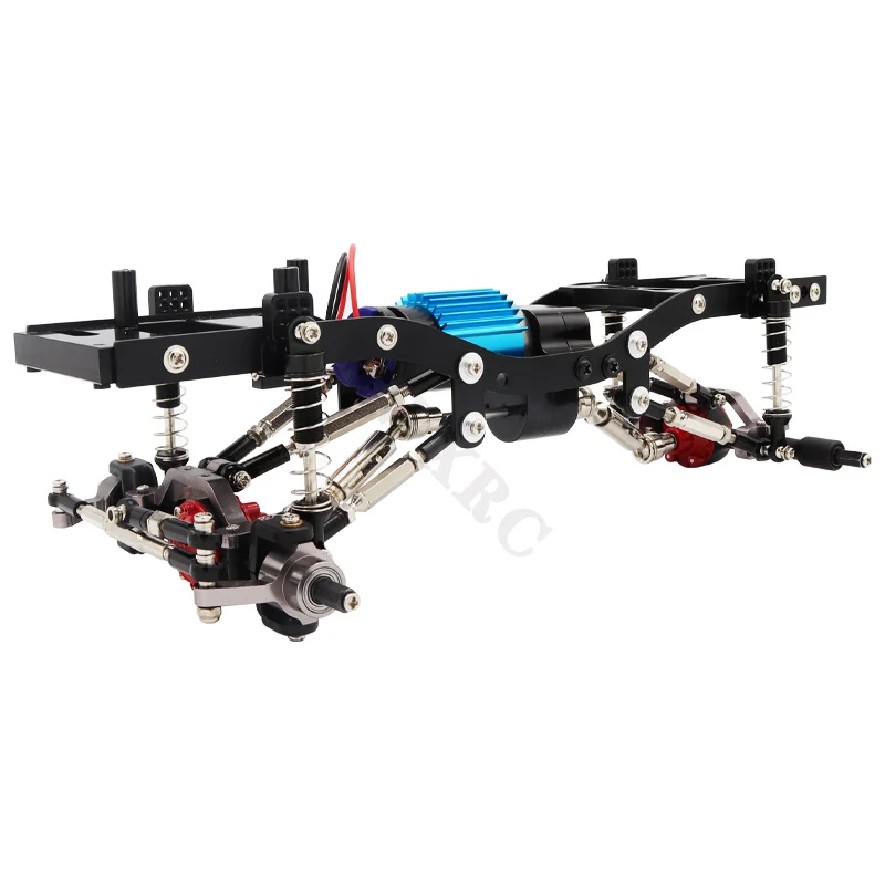 for WPL C14 C24 C24-1 Metal Chassis Frame Kit with Axle Gearbox Shock Links RC Car Upgrade Truck Spare Parts Wheelbase Assemble