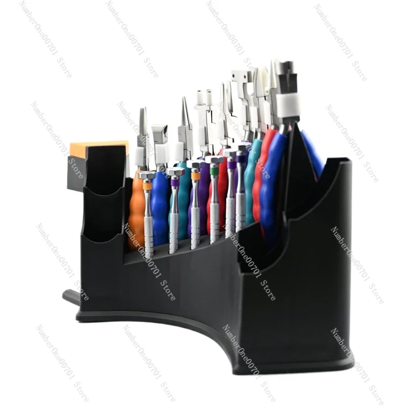 Professional Eyeglass Repair Tool Kit, Anti-Slip Pliers & Screwdriver Set with Stand for Optical Shop