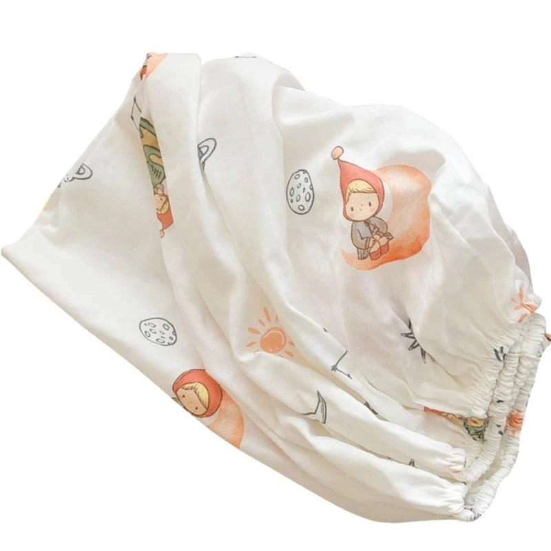 ملاءة سرير J15U لحديثي الولادة للرضع، ملاءة سرير قطنية ناعمة ومريحة للأطفال، غطاء حماية للأكمام #4