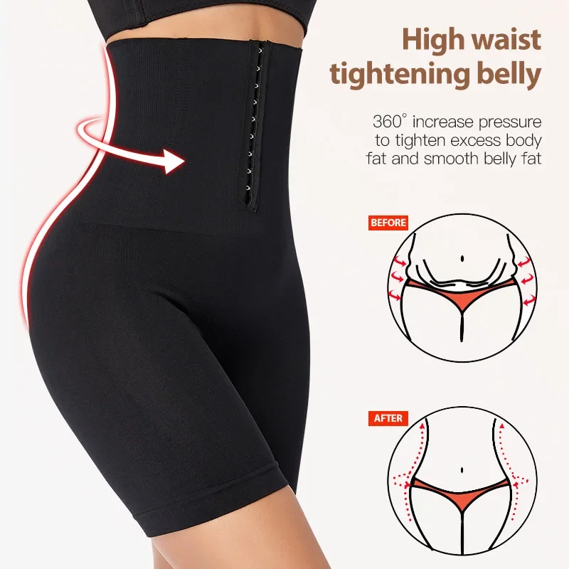 Nuevo Control de barriga firme para mujer con gancho levantador de glúteos bragas moldeadoras de cintura alta entrenador moldeador de cuerpo pantalones cortos fajas adelgazantes para mujer