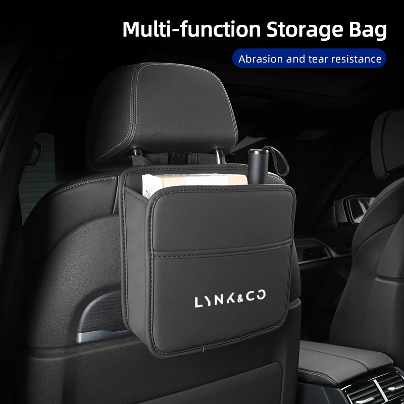 

Car Seatback Organizer Leather Tools Storage Bag Accessories For LYNK&CO 06 03 05 08 09 01 02 Hatchback BX11 EX11 ZERO LYNK