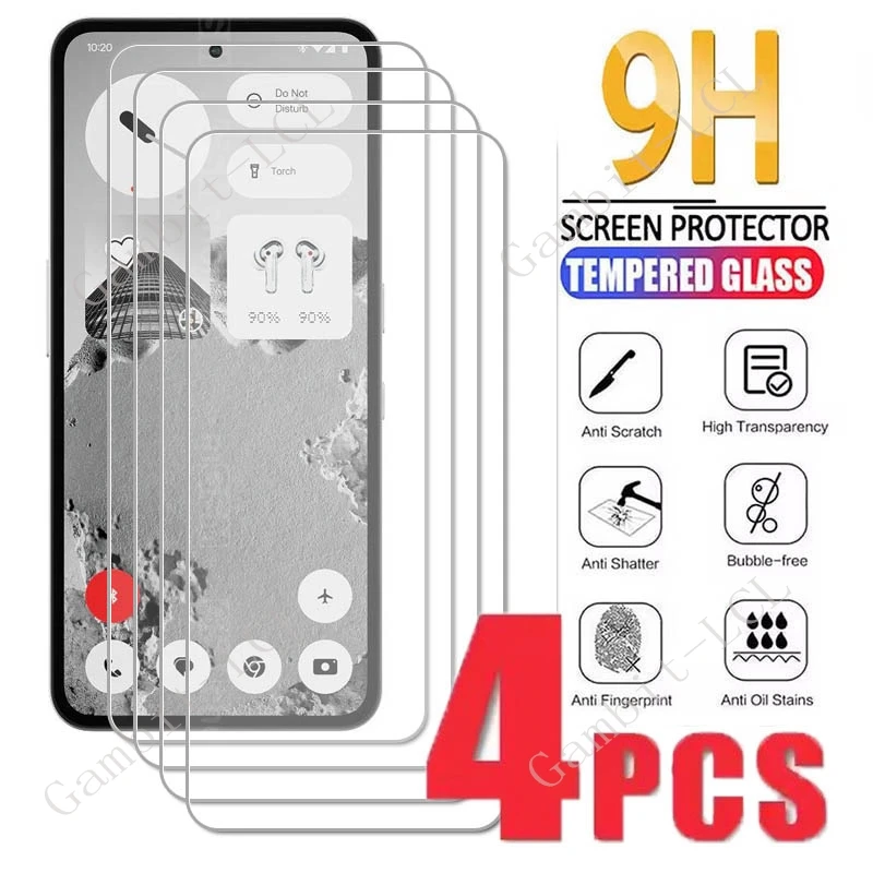 4PCS Tempered Glass…