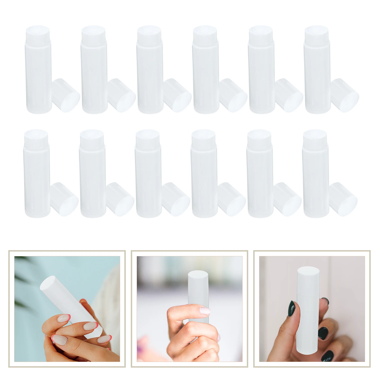 50 قطعة أنابيب بلسم الشفاه شفافة PP دفع عجلة أنابيب أحمر الشفاه حاويات فارغة لتغليف ملمع الشفاه اليدوية #2