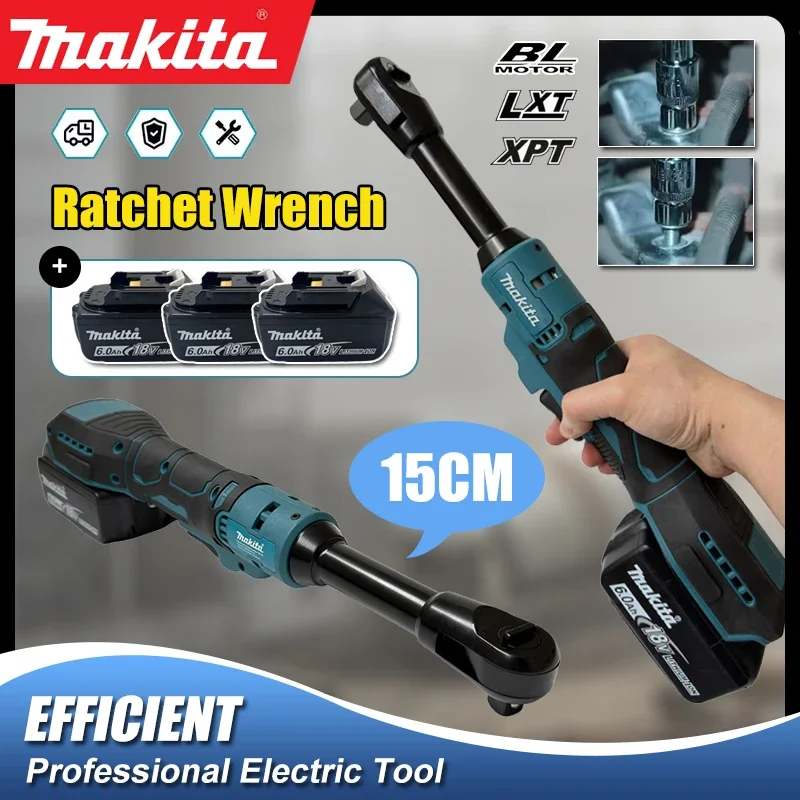 

Бесщеточный аккумуляторный гайковерт Makita 15 см, многофункциональный, с регулируемой скоростью, подходит для аккумуляторов 18В