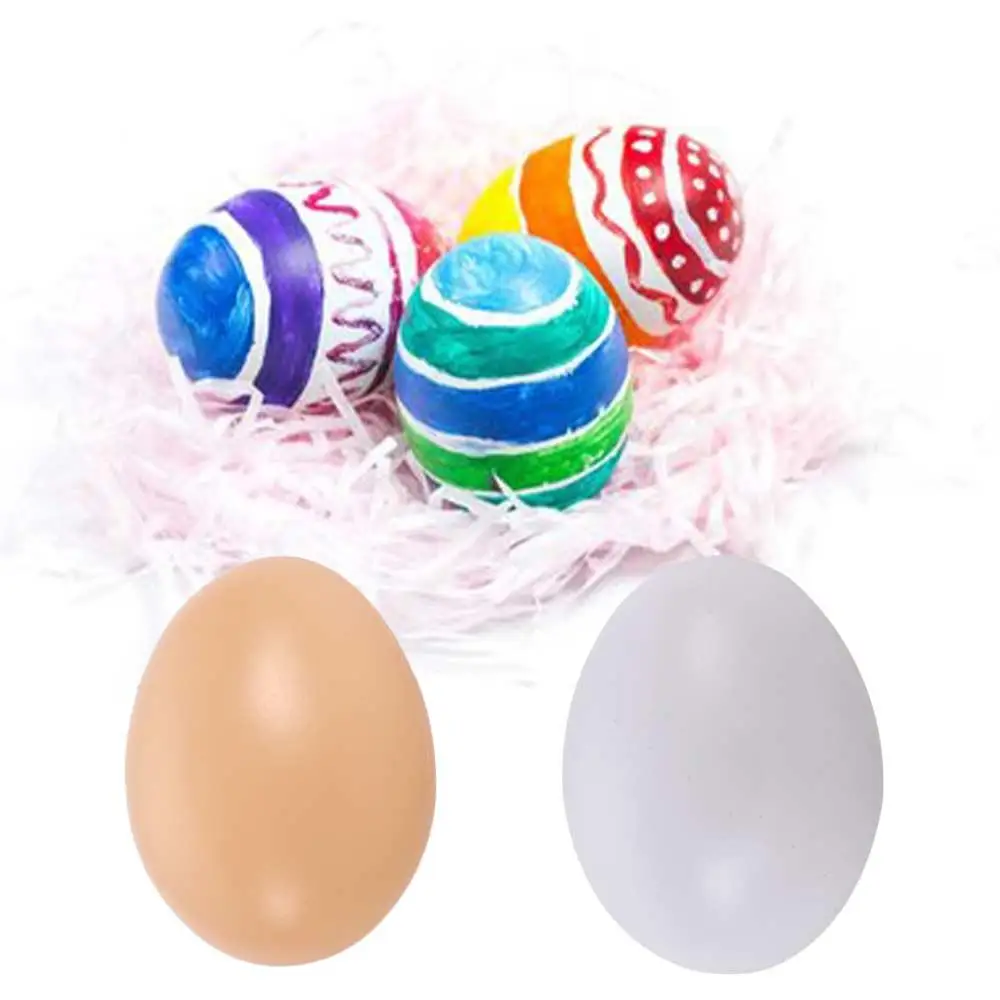 10Pcs/set Craft Simulation Hen Party Supplies Breeding Painting Fake Eggs Easter  Egg Artificial Eggs Educational