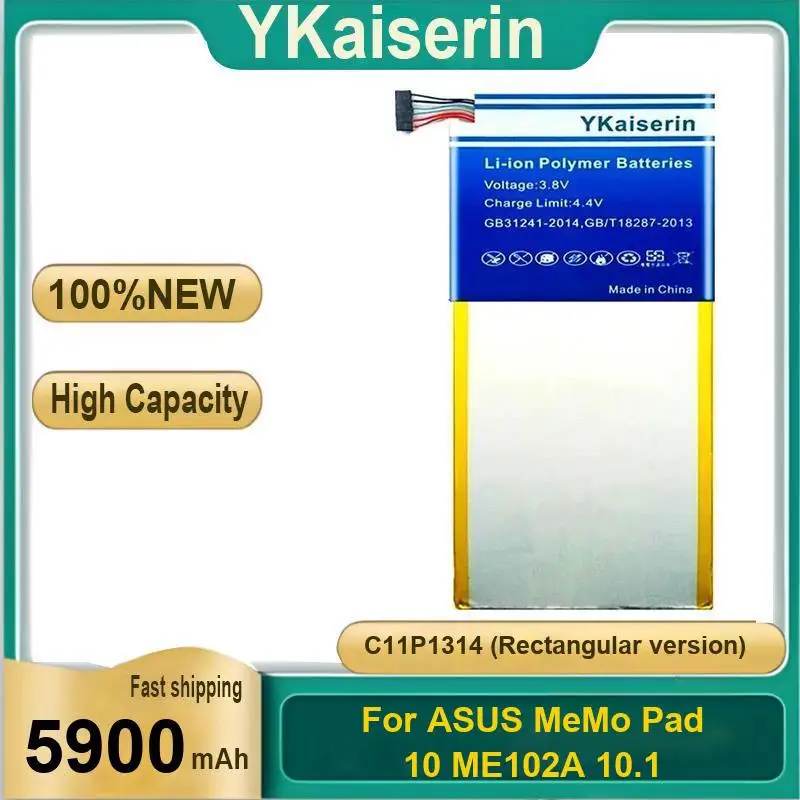 

High Performance High-Qualiy Tablet Battery For Asus Memo Pad 10 ME102A 10.1 C11P1314 Rectangular Version 5900Mah