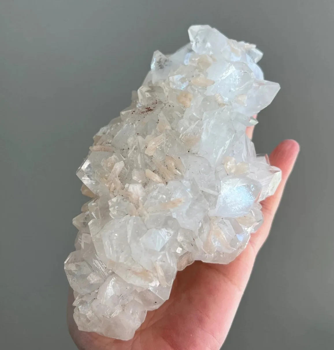 High quality!Natural Apophyllite Cluster Zeolite Crystal Cluster Mineral Specimen Raw Home Decor