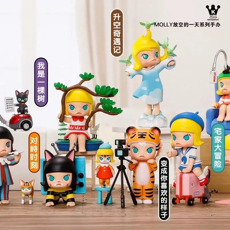 

POP MART A Boring Day with Molly Series Blind Box Toys Guess Bag Mystery Box Mistery Caixa Action Figure Surpresa Cute Birthday