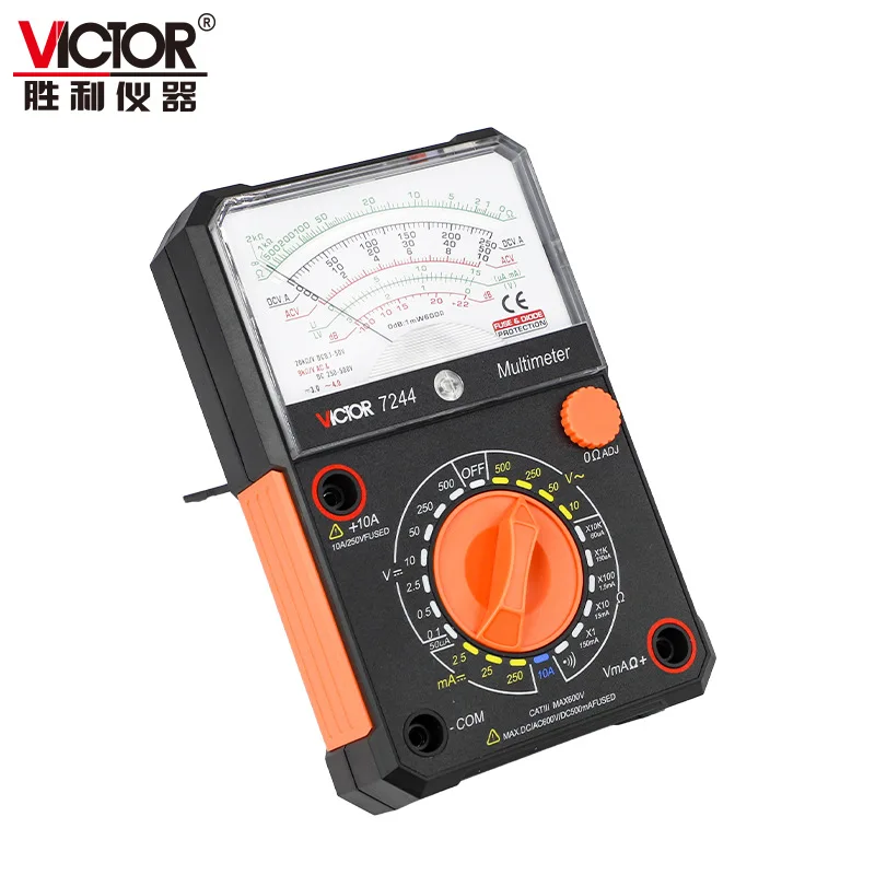 ruoshui analogico multimetro medidor eletrico portatil amperimetro e voltimetro tester analogico tester 7244 01