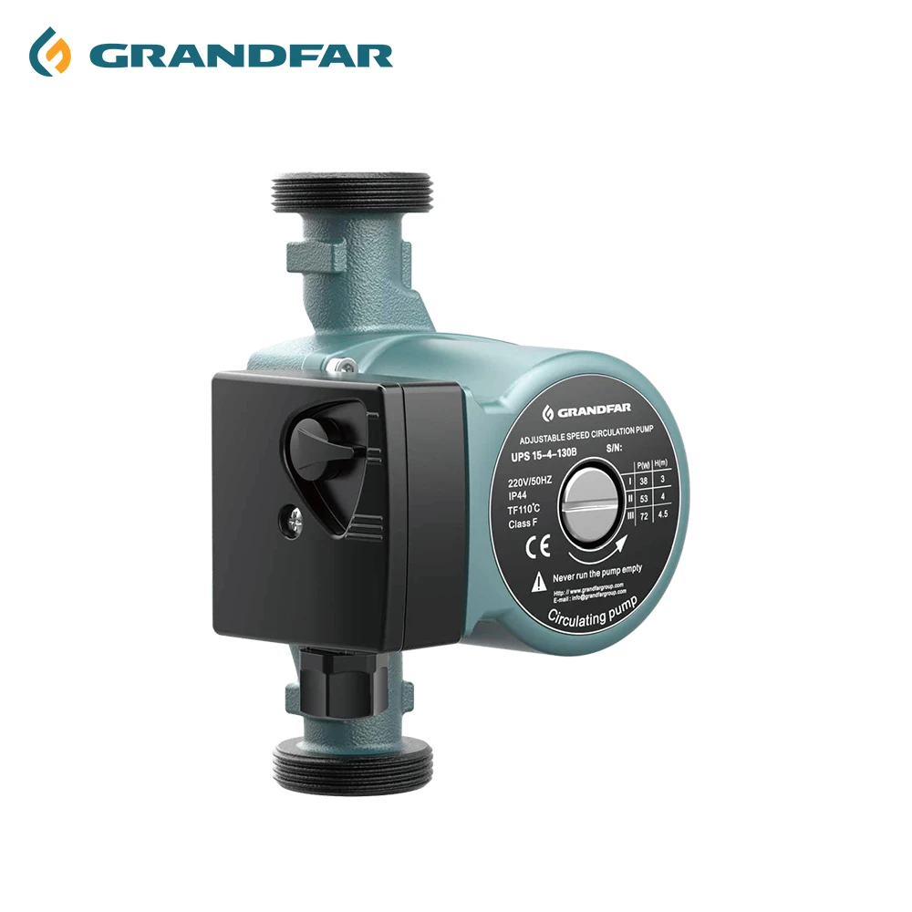 

Grandfar 220V Energy-Efficient Mini High Pressure Hot Water Circulation Pump Household Speed Regulation Clean Water OEM