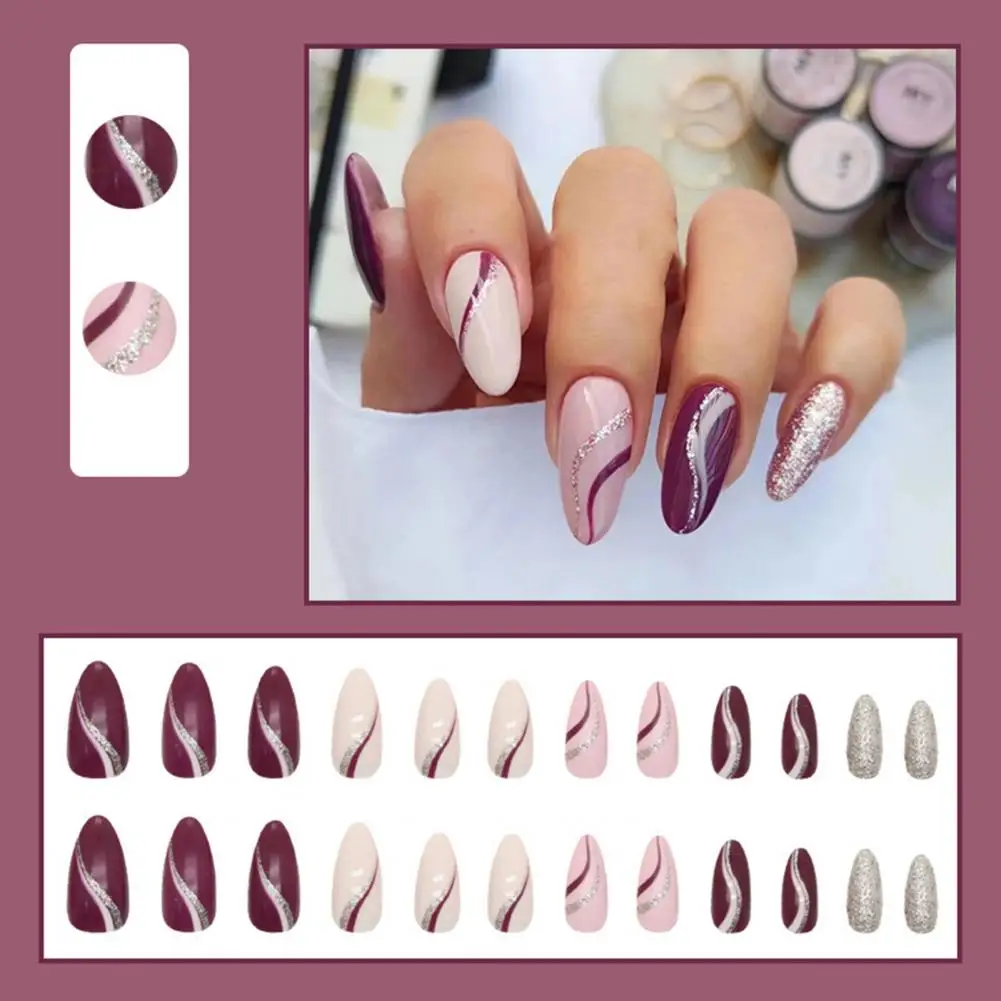 Facile da incollare 1 Set bellissimo bastone artificiale su unghie finte gioielli per Nail Art unghie finte senza colla con fornitura per salone di bellezza