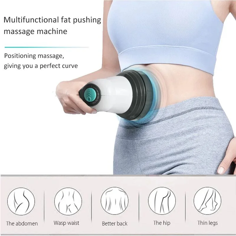 Masajeador eléctrico corporal anticelulítico, instrumento de masaje portátil para adelgazar grasa, cuidado de la salud, vibración, columna Cervical, cuello y cintura