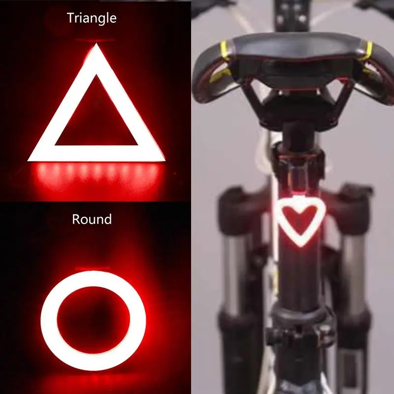 High Brightness LED Bike Tail Light USB Rechargeable Multi Modes Portable for Night Teenager Cycling Exercise