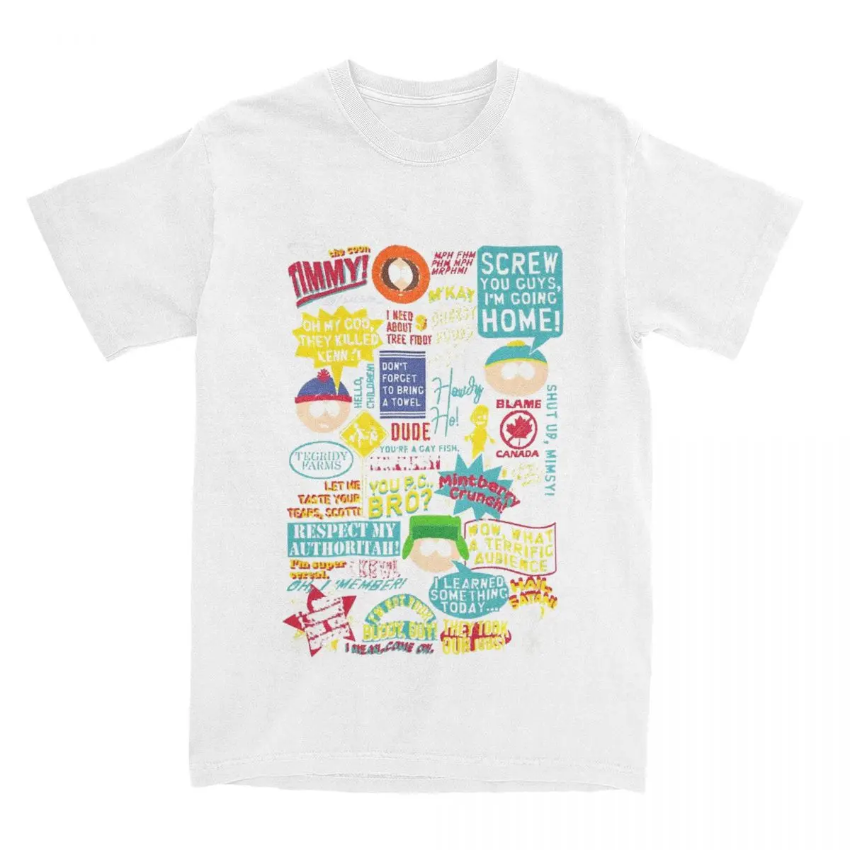 Short Sleeved Round Neck Y2k Tshirt Men New in Top Tees Mens T-Shirt Southparks Quotes T Shirt funny eric cartman Trendy Cool
