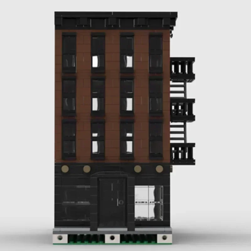 Moc 빌딩 브릭 도시 스트리트 뷰 모델, 뉴욕 아파트 기술 모듈러 블록 선물, 크리스마스 장난감, DIY 세트 조립