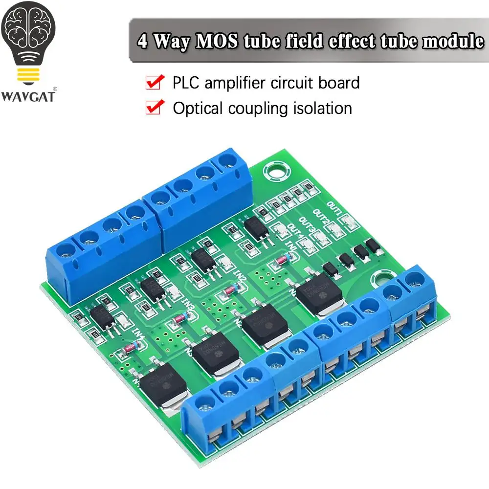 4-drożny moduł izolacyjny transoptora Mos Pwm 3-20V 10A Fotoelektryczny izolator Houder Rail Plc Drive Motor Board