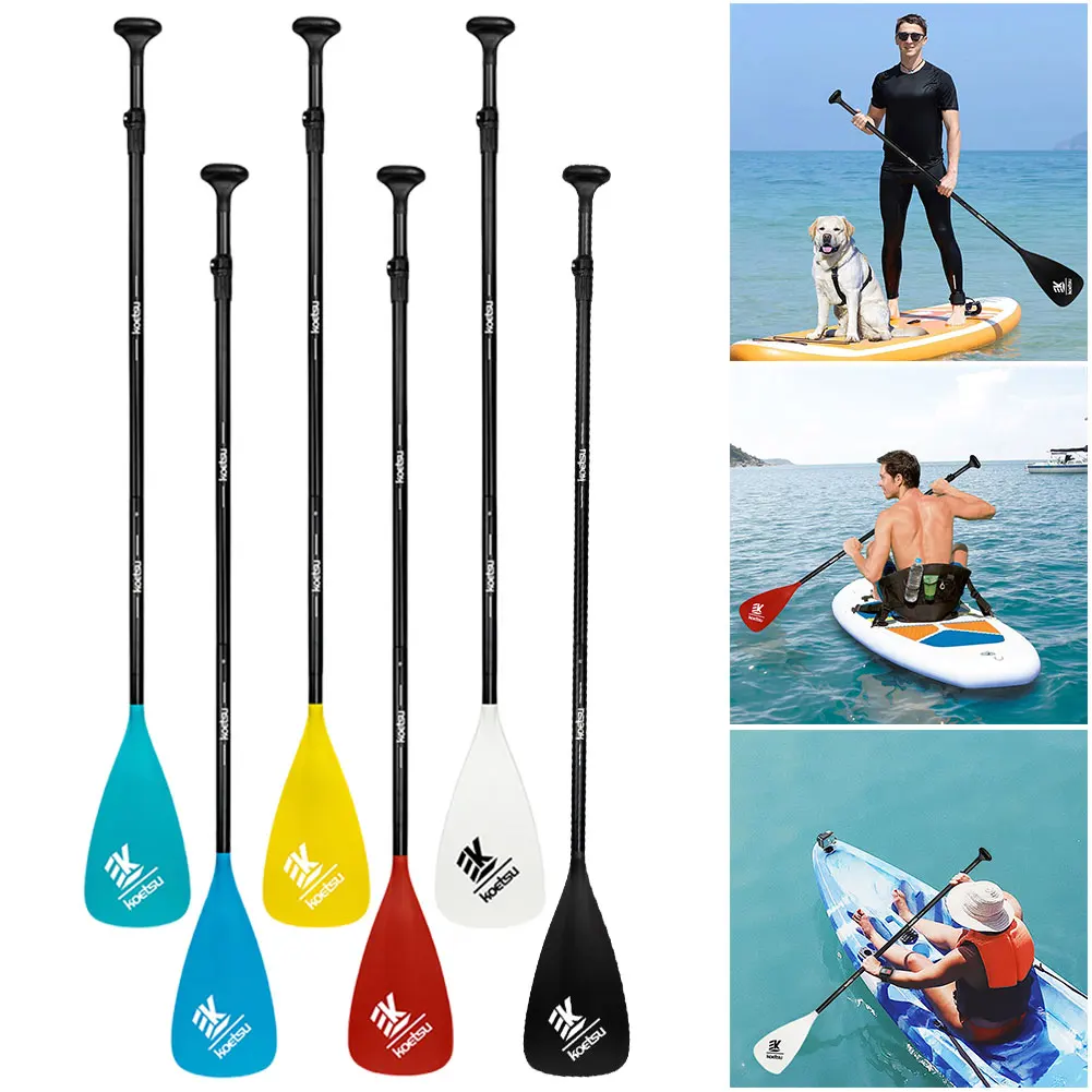 

3-Piece Detachable SUP Paddle Adjustable Length Stand Up Paddleboard Paddle Kayak Boat Paddle for Outdoor Water Sports