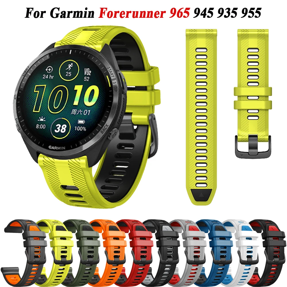 Replacement 22mm Wacth Strap For Garmin Forerunner 965 955 945 935 Band Soft Silicone Smartwatch Wristband Bracelet Accessories