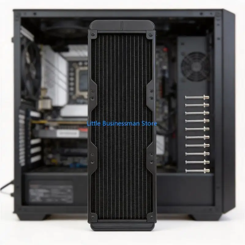 Threaded Port Aluminum Water Cooling Radiator 18 Pipe Computer Heat Dissipation M76A
