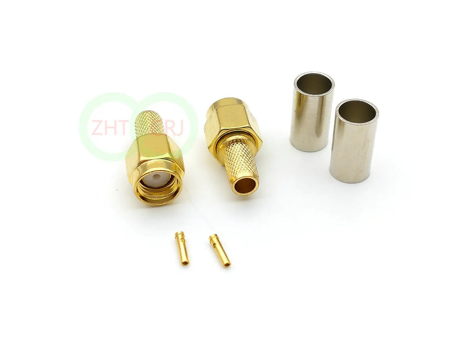 Imagem -02 - Sma Macho Plug Jack Crimp Conector rf para Rg58 Rg142 Lmr195 rp