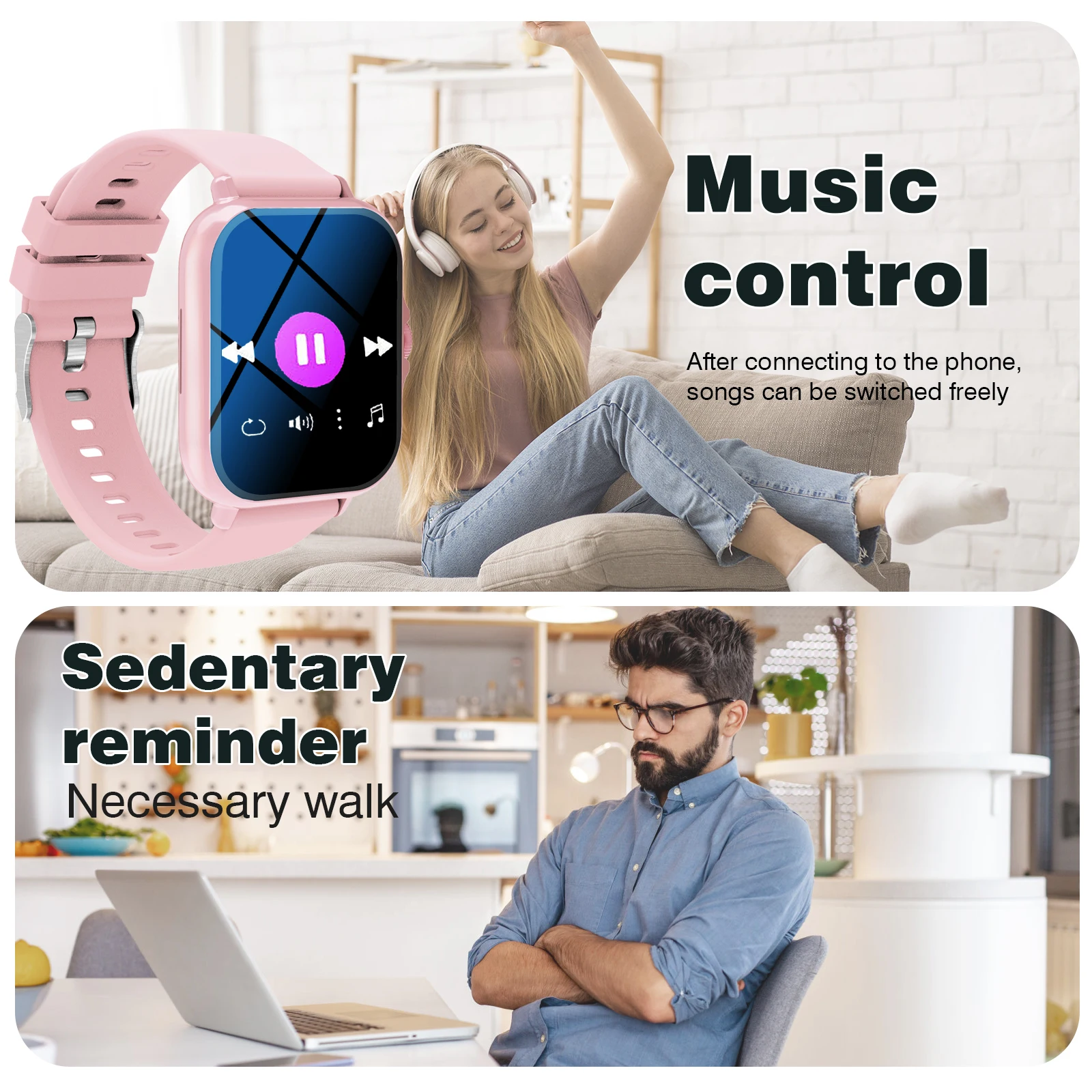 New Smartwatch Wireless Call/Receive Multiple Sports Modes Weather Forecast Message Notification Multiple Sports Modes