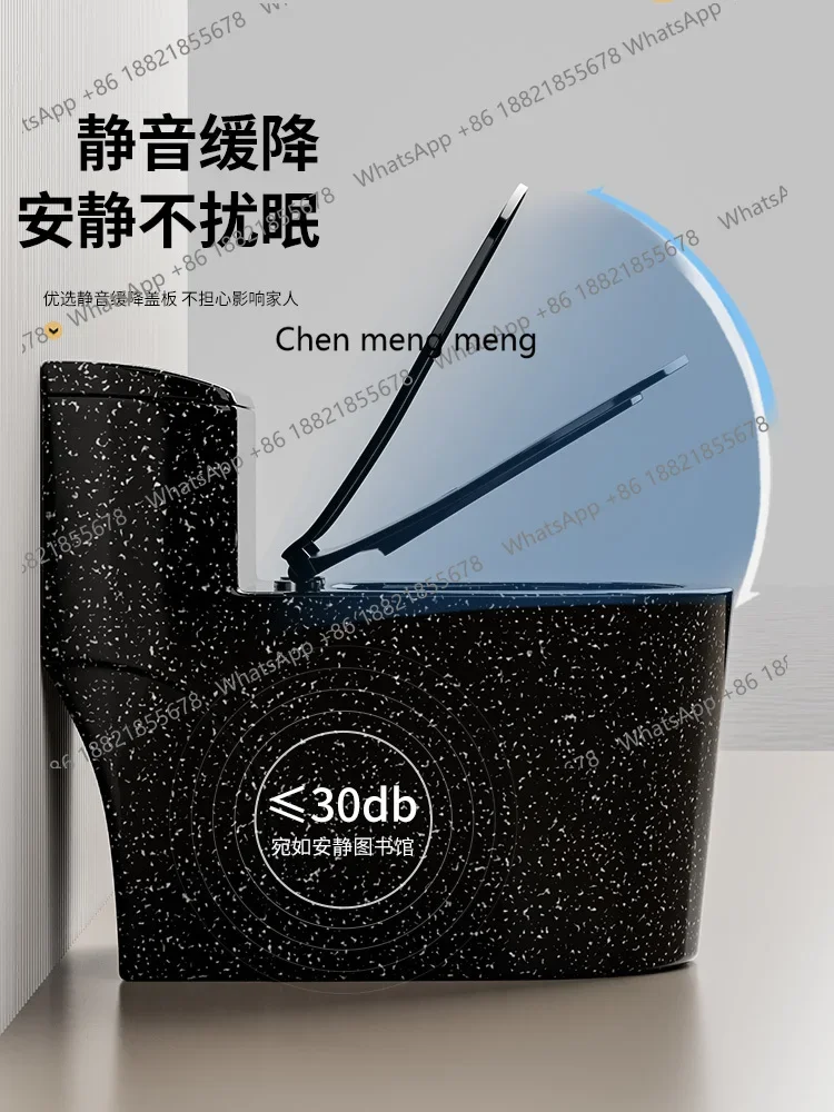

Premium black spotted toilet household light luxury bathroom pump siphon ceramic seat toilet