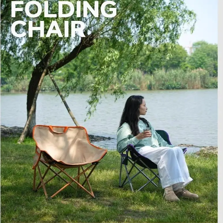 

Upgraded Moon Chair Outdoor Folding Camping Chair Portable Convenient Leisure Chair Home Foldable outdoor furniture