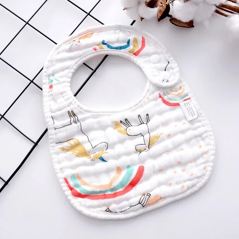 Baby Bibs 8 Layers Gauze Muslin Baby Kids Bandana Feeding Burp Cloth Soft Newborn Infant Saliva Towel Baby Girl Boy Accessories