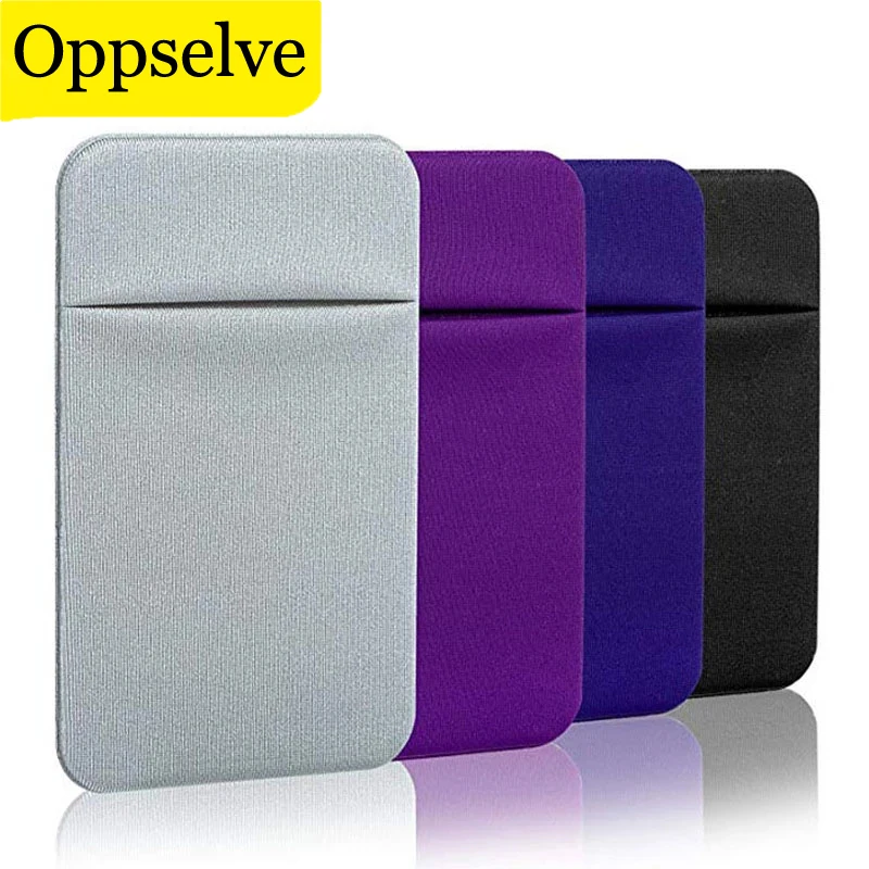 Universal Phone Back Slot Card Holder Wallet Case For iPhone 15 14 12 11 8 Samsung S9 S10 Xiaomi 3M Sticker Silicon Phone Pouch