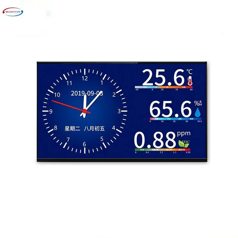 Wi-Fi монитор качества воздуха VOC PM2.5 CO2 HCHO регистратор данных влажности и температуры 32-дюймовый ЖК-дисплей Система качества воздуха