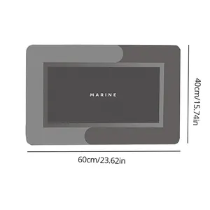 Tapete super absorvente para banheiro, Antiderrapante, Secagem rápida, Tapete macio para banheira de chuveiro, Capacho ao ar livre, 40x60cm, 1pc 8 principais vendas tapete secante - №5