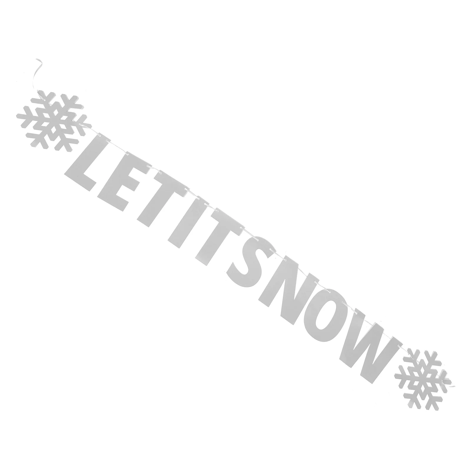 

Snowflake Pull Flag Let It Door Banner Party Decoration Wall Classroom Ley Garland