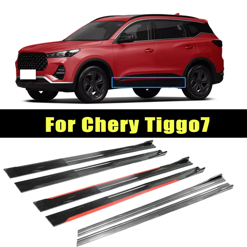 

Universal 2m/2.2m Car Side Skirt Extension SplitterBumper Racing Side Wing Bumper Lip Side Spoiler For Chery Tiggo7