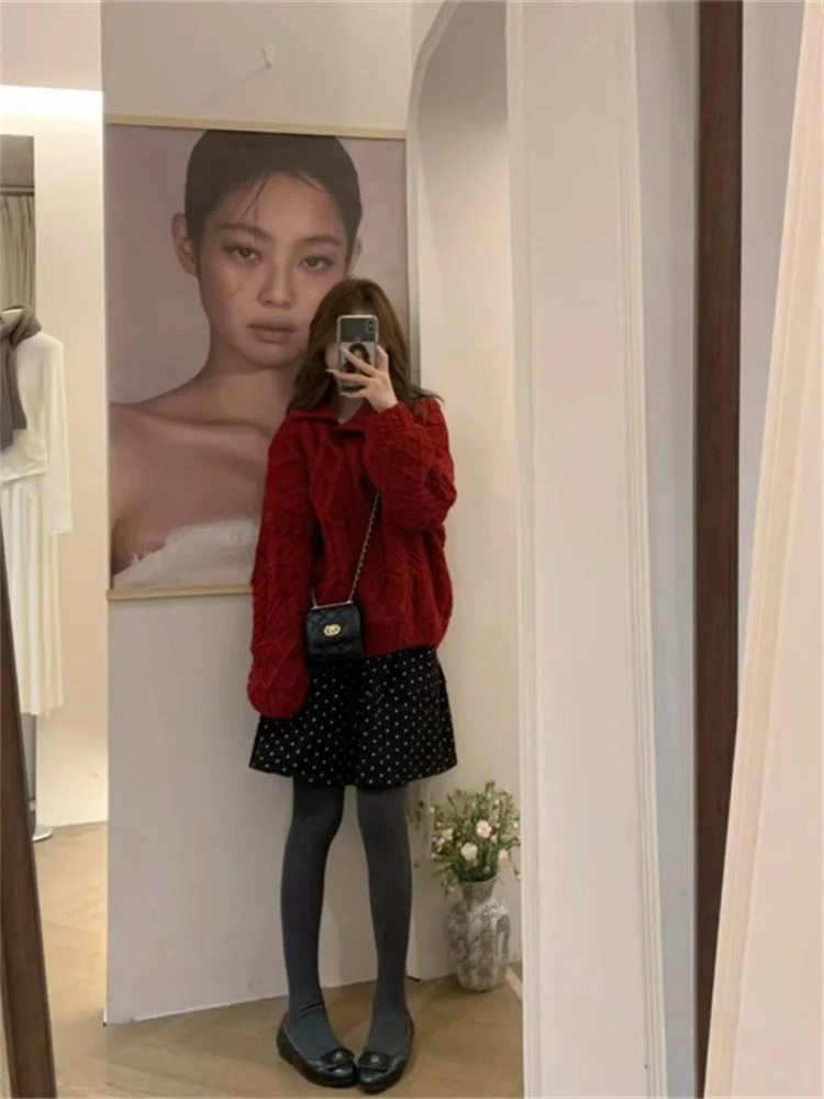 

Korean Lazy Sle Faion Twist Knit Sweater Spring New Arrival Women's Casual Comfortable Medium Thin Long Sve Crew ...
