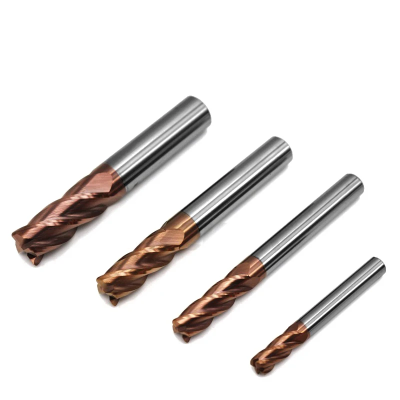 Milling Cutter Alloy Coating Tungsten Steel Cutting Tool Maching steel Carbide End Kit Top CNC Router Bits Corner Roughing HRC55