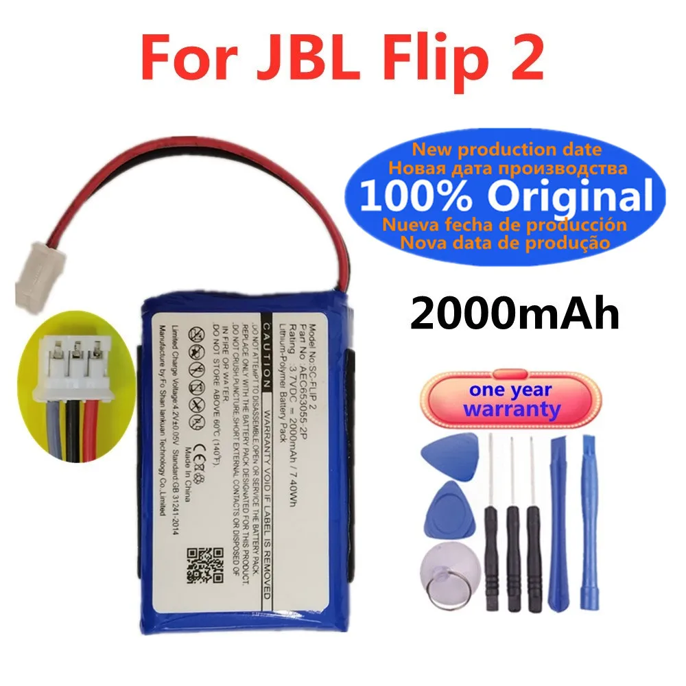 2024 Years Original Speaker Battery For JBL Flip 5 6 4 3 2 1 Flip4 Flip5 Flip6 Flip1 Flip2 Flip3 Battery Bateria Fast Shipping